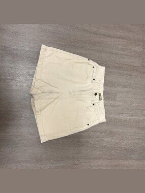 Vintage 90s Lizwear Liz Claiborne Cream High Waisted Cotton Shorts Size 6